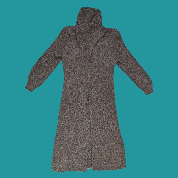 Calidad De Exportacion Baby Alpaca Long Cardigan Sweater Size M Preowned - Picture 7 of 10